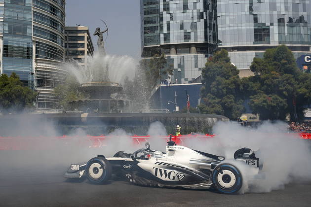 Formula One Show Run in Mexico City Cadillac driver Sergio Perez of Mexico shows his skills during a Formula One Show Run in Mexico City, Mexico, 28 October 2026. The Formula One Grand Prix of Mexico City race takes place on 01 November. MEXICO CITY Mexico  Copyright: xIsaacxEsquivelx