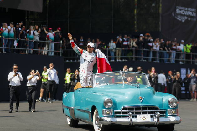 Formula One Show Run in Mexico City Cadillac driver Sergio Perez of Mexico greets spectators during a Formula One Show Run in Mexico City, Mexico, 28 October 2026. The Formula One Grand Prix of Mexico City race takes place on 01 November. MEXICO CITY Mexico  Copyright: xIsaacxEsquivelx