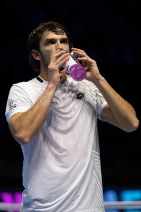 BASEL, SWITZERLAND, OCTOBER 29 — Valentin Vacherot of Monaco celebrates after winning his match against Rafael Jodar of Spain during Day 6 of the Swiss Indoors Basel at St. Jakobshalle on October 29, 2026, in Basel, Switzerland Copyright: xJustPictures.ch PascalxvonxBürenx jp-en-EuSpIm-Pavo_Fotografie-01892
