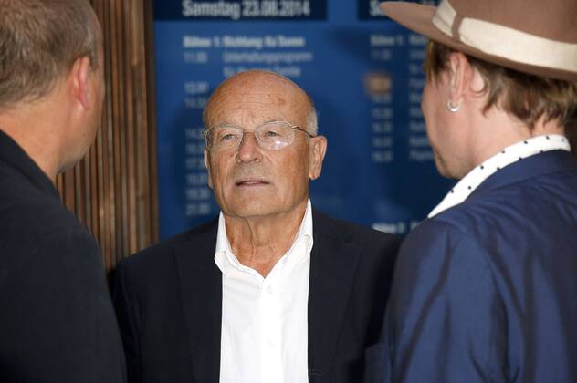 Volker Schloendorff bei der Premiere des Kinofilms Diplomatie im Cinema Paris. Berlin, 25.08.2014 xT.xBartillax xFuturexImage