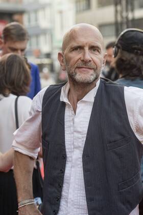 director Nic Balthazar pictured during the premiere of Everybody Happy , opening film of the tenth edition of the Oostende Film festival, in Oostende, Friday 09 September 2016. JONASxROOSENS 04930058