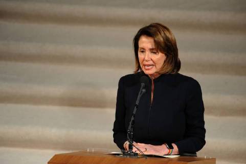 December 17, 2017 - San Francisco, California, USA - House Democratic Leader, Nancy Pelosi spoke fondly of her memories of Mayor Ed Lee. Leader Pelosi also read three letter she had received for the family from, President Barak Obama, Secretary Hillary Clinton and singer Tony Bennett. San Francisco USA - ZUMAw332 20171217_zap_w332_019 Copyright: xNealxWatersx