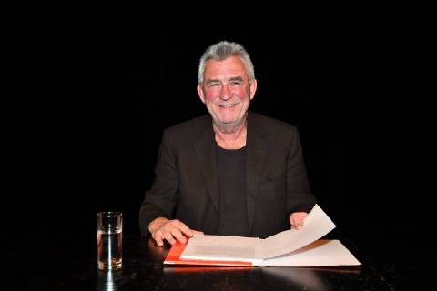 The comedian and actor Heinz Marecek reads in the Stadttheater Gmunden titled the Festival of laughter, this image shows the cabaret artist and actor Heinz Marecek Heinz Marecek 2017 reads in the Stadttheater Gmunden