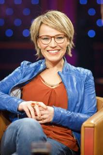MDR Riverboat moderator Andrea Ballschuh on the occasion of the recording of the MDR talk show Riverboat on 23 02 2018 in the Studio 3 of the Mediacity Leipzig