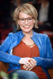 MDR Riverboat moderator Andrea Ballschuh on the occasion of the recording of the MDR talk show Riverboat on 23 02 2018 in the Studio 3 of the Mediacity Leipzig