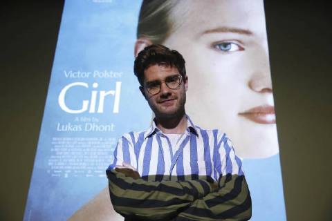 Director Lukas Dhont pictured during a press conference of the VAF, Flemish audiovisual foundation, regarding the Belgian selection for the Cannes Film Festival, Thursday 12 April 2018, in Brussels. NICOLASxMAETERLINCK 05328066