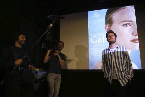 Director Lukas Dhont pictured during a press conference of the VAF, Flemish audiovisual foundation, regarding the Belgian selection for the Cannes Film Festival, Thursday 12 April 2018, in Brussels. NICOLASxMAETERLINCK 05328056