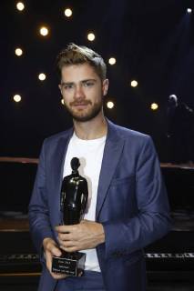 Director Lukas Dhont pictured during the award ceremony of the Ensors Flemish film prizes on the closing day of the 12th edition of the Oostende Film festival, Saturday 15 September 2018. NICOLASxMAETERLINCK 05426795