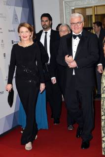 German President Frank Walter Steinmeier with his wife Elke Buedenbender Federal Press Ball 2018 at Hotel Adlon in Berlin on 23 11 2018