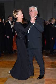 German President Frank Walter Steinmeier with his wife Elke Buedenbender Federal Press Ball 2018 at Hotel Adlon in Berlin on 23 11 2018