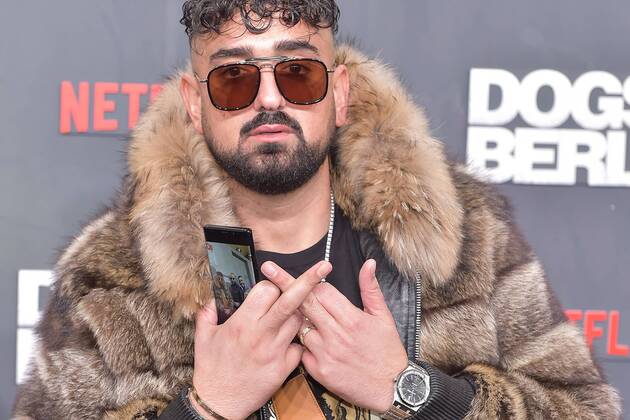 World premiere of DOGS OF BERLIN arrest warrant bourgeois Aykut Anhan is a Turkish German rapper on the black carpet to the world premiere of DOGS OF BERLIN at Kino International on 06 12 2018