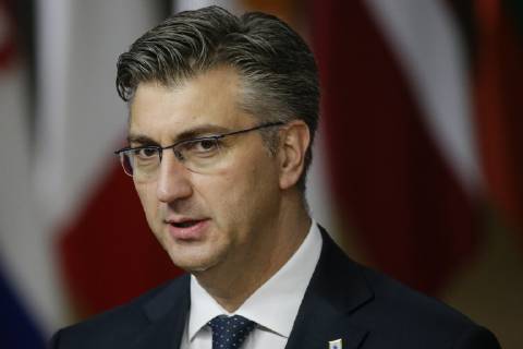 Prime Minister of Croatia Andrej Plenkovic arrives on the day two of the EU summit meeting, Friday 14 December 2018, at the European Union headquarters in Brussels. THIERRYxROGE 05489857