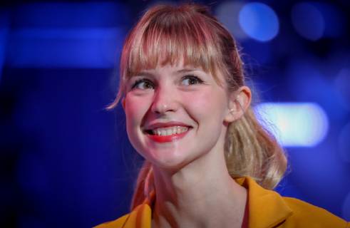 Belgian singer Angele pictured during the fourth edition of the D6bels Music Awards for artists of Federation Wallonie-Bruxelles, Friday 25 January 2019.  VIRGINIExLEFOUR 05516888