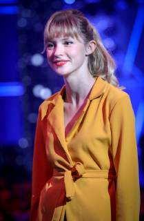 Belgian singer Angele pictured during the fourth edition of the D6bels Music Awards for artists of Federation Wallonie-Bruxelles, Friday 25 January 2019.  VIRGINIExLEFOUR 05516892