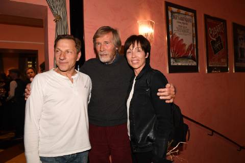 Richy Müller with wife Christl Stumhofer and Horst Janson Premiere Rain Main Comedy at Bayerischer Hof Theater Munich 10 April 2019