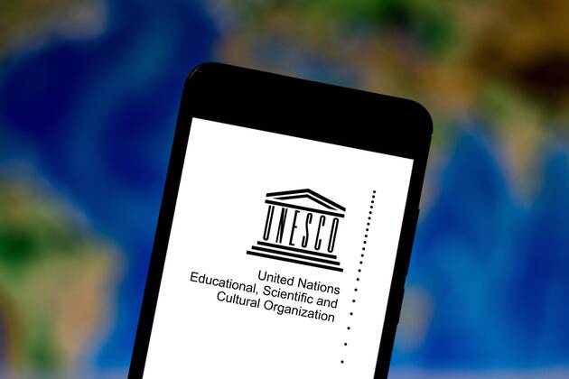 June 1, 2019 - Brazil - In this photo illustration a United Nations Educational, Scientific and Cultural Organization (UNESCO) logo seen displayed on a smartphone. Brazil - ZUMAs197 20190601_zab_s197_081 Copyright: xRafaelxHenriquex