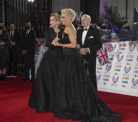 October 30, 2021, London, United Kingdom: Sharon Stone and Hannah Waddingham attend the Pride of Britain awards in partnership with TSB at the Grosvenor House Hotel, Park Street in London. London United Kingdom - ZUMAs197 20211030_zaa_s197_569 Copyright: xGaryxMitchellx