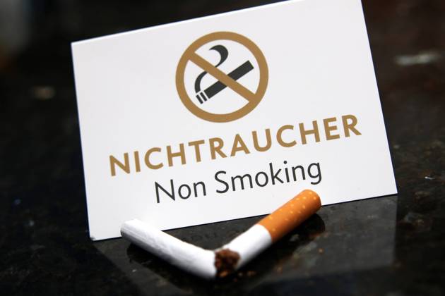 By fractional Cigarette and Shield Non smokers Broken Cigarette and Sign Non Smoking BLWS681253 Copyright: xblickwinkel R.xRebmannx