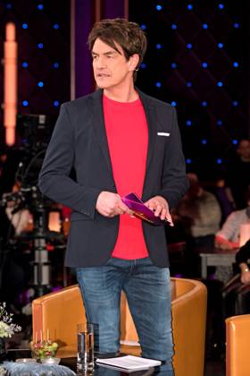 MDR Riverboat host Matze Knop on the occasion of the recording of the MDR talk show Riverboat on 28 04 2023 in the Mediacity Leipzig 20230428ADO0018