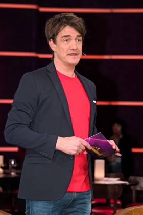 MDR Riverboat host Matze Knop on the occasion of the recording of the MDR talk show Riverboat on 28 04 2023 in the Mediacity Leipzig 20230428ADO0038