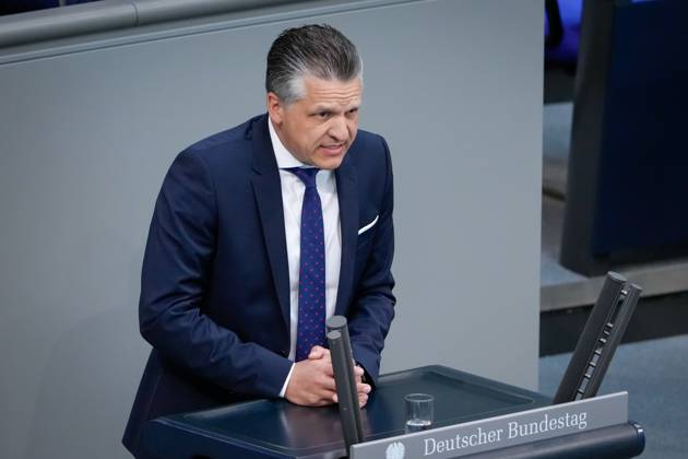 German Bundestag, 109 plenary session Thorsten Frei CDU in portrait during his speech on the agenda item motions to extend the TO GO debate at the 109 session of the German Bundestag in Berlin, 15 06 2023 Berlin Berlin Germany