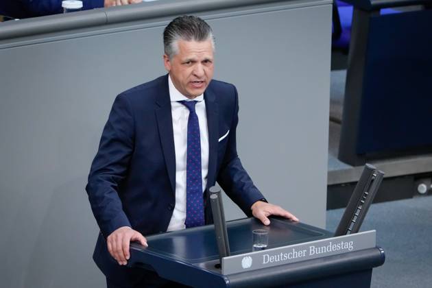 German Bundestag, 109 plenary session Thorsten Frei CDU in portrait during his speech on the agenda item motions to extend the TO GO debate at the 109 session of the German Bundestag in Berlin, 15 06 2023 Berlin Berlin Germany