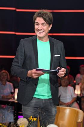 MDR Riverboat host Matze Knop on the occasion of the recording of the MDR talk show Riverboat on 08 09 2023 in the Mediacity Leipzig 20230908ADO0050