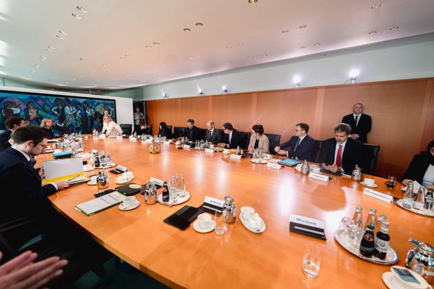 75 meeting of federal cabinet impression of cabinet meeting, meeting of federal cabinet in federal chancellery in berlin, 27 09 2023 berlin berlin germany