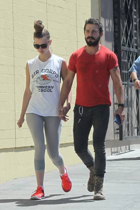 EXCLUSIVE: Shia Labeouf was out having lunch with his girlfriend Mia Goth at Granville in Los Angeles 124983, EXCLUSIVE: Shia Labeouf was out having lunch with his girlfriend Mia Goth at Granville in Los Angeles. Los Angeles, California - Wednesday August 27, 2014., Credit:Sam Sharma, PacificCoastNews Avalon USA, Los Angeles  Copyright: xSamxSharma,xPacificCoastNewsx xAvalonx 0519258227