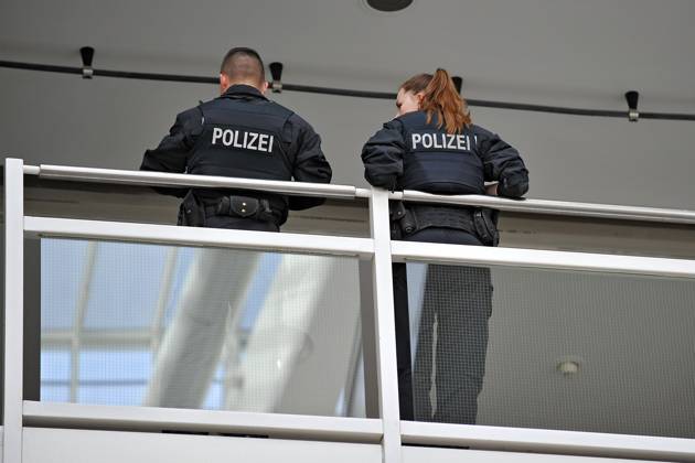 Frankfurt Book Fair 2023 Police presence on 18 10 2023 at the Frankfurt Book Fair 20231018MWI105341