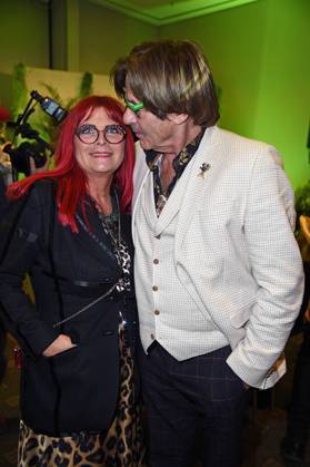 Jörg Draeger with wife Petra Draeger at the public viewing for the TV launch of Ich bin ein Star Holt mich hier raus at the Hotel Pullmann Schweizer Hof in Berlin on 19 01 2024