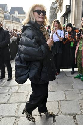 PFW Jean Paul Gaultier Outside Arrivals Amanda Lear arriving at Jean Paul Gaultier show during Paris Fashion Week Haute Couture in Paris, France on January 24, 2024. Photo by Julien Reynaud APS-Medias ABACAPRESS.COM Paris France Copyright: xReynaudxJulien APS-Medias ABACAx