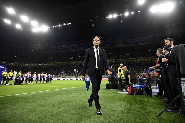 Photo IPP Paolo Bona Milan 14 04 2024 Serie A Football Championship season 2023 2024 match Inter Cagliari In the photo Simone inzaghi, coach of ™inter Italy Photo Press Worldwide Copyright