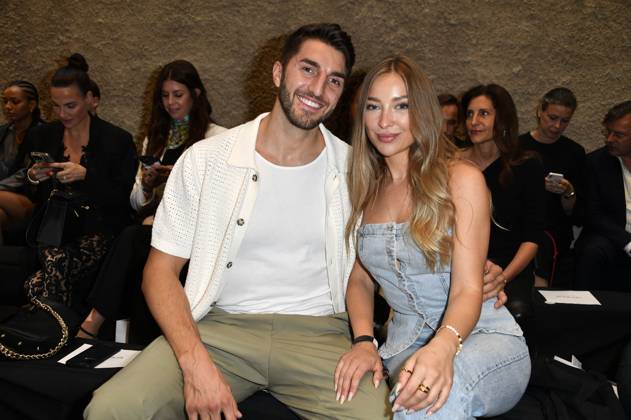Dennis Gries and Katja Geretschuchin at the Ewa Herzog Fashion Show at Berlin Fashion Week S S 2025 in the König Galerie Berlin, 02 07 2024 Foto:xN.xKubelkax xFuturexImagex herzog_4716