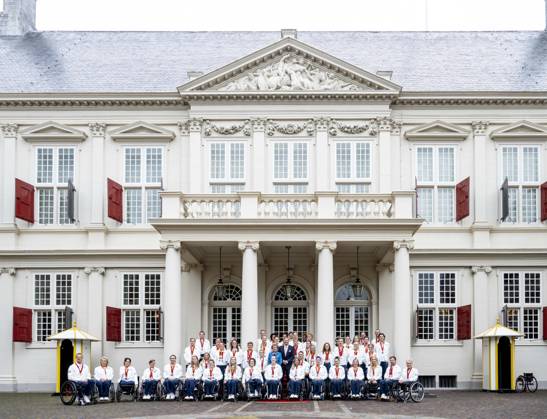Den Haag, The Netherlands, 2024-09-10 15:40:53 THE HAGUE, 10-09-2024, Noordeinde Palace King Willem Alexander and Princess Margriet of the Netherlands will receive the Dutch medal winners of the 2024 Summer Paralympic Games in Paris at Noordeinde Palace in The Hague on Tuesday afternoon, September 10. PHOTO: NLBeeld Patrick van Emst Credit: NL Beeld Patrick van Emst  Copyright: xx x