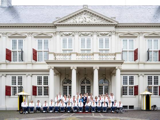 Den Haag, The Netherlands, 2024-09-10 15:40:55 THE HAGUE, 10-09-2024, Noordeinde Palace King Willem Alexander and Princess Margriet of the Netherlands will receive the Dutch medal winners of the 2024 Summer Paralympic Games in Paris at Noordeinde Palace in The Hague on Tuesday afternoon, September 10. PHOTO: NLBeeld Patrick van Emst Credit: NL Beeld Patrick van Emst  Copyright: xx x