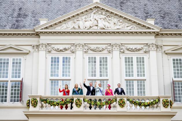 Den Haag, The Netherlands, 2024-09-17 14:17:55 THE HAGUE, 17-09-2024, Noordeinde PalaceKing Willem Alexander and Queen Maxima with Princess Amalia and Princess Alexia and Prince Constantijn with Princess Laurentien during Princess Day on the balcony of Noordeinde Palace PHOTO: NL Beeld Patrick van Emst Credit: NL Beeld Patrick van Emst  Copyright: xx x