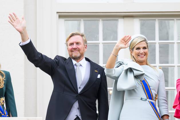 Den Haag, The Netherlands, 2024-09-17 14:20:50 THE HAGUE, 17-09-2024, Noordeinde PalaceKing Willem Alexander and Queen Maxima during Princess Day on the balcony of Noordeinde Palace PHOTO: NL Beeld Patrick van Emst Credit: NL Beeld Patrick van Emst  Copyright: xx x
