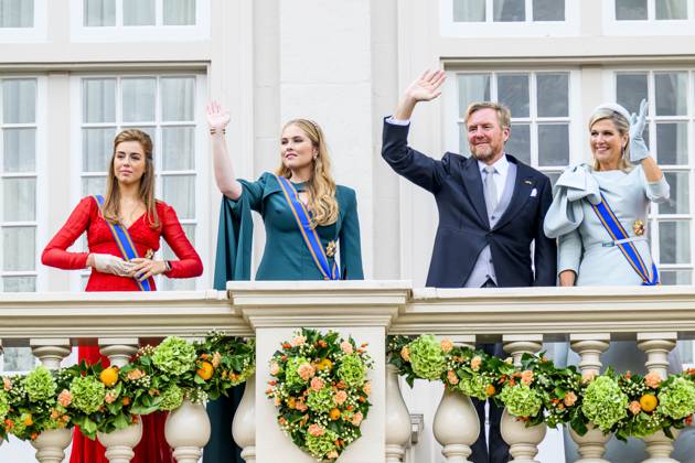 Den Haag, The Netherlands, 2024-09-17 14:22:02 THE HAGUE, 17-09-2024, Noordeinde PalaceKing Willem Alexander and Queen Maxima with Princess Amalia and Princess Alexia during Princess Day on the balcony of Noordeinde Palace PHOTO: NL Beeld Patrick van Emst Credit: NL Beeld Patrick van Emst  Copyright: xx x