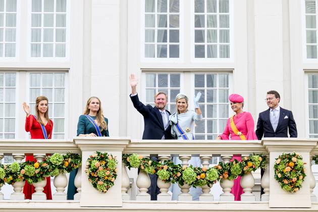Den Haag, The Netherlands, 2024-09-17 14:22:27 THE HAGUE, 17-09-2024, Noordeinde PalaceKing Willem Alexander and Queen Maxima with Princess Amalia and Princess Alexia and Prince Constantijn with Princess Laurentien during Princess Day on the balcony of Noordeinde Palace PHOTO: NL Beeld Patrick van Emst Credit: NL Beeld Patrick van Emst  Copyright: xx x