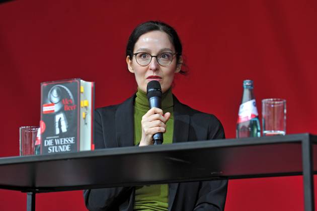 Frankfurt Book Fair 2024 Author Alex Beer actually Daniela Larcher on 20 10 2024 at the Frankfurt Book Fair 20241020MWI011662