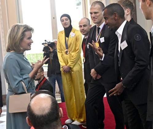 King Philippe and Queen Mathilde receive the Belgian athletes of 2024 BRUSSELS, BELGIUM - NOVEMBER 07 : Bashir Abdi pictured. King Philippe and Queen Mathilde receive the Belgian athletes who have particularly distinguished themselves in 2024 (Paris Olympic and Paralympic Games, European or world championship in an Olympic or Paralympic discipline) on November 7, 2024 in Brussels, Belgium, 07 11 2024 Brussels Belgium Copyright: xDidierxLebrunx