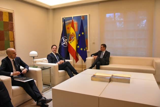 Spanish Prime Minister Pedro Sanchez Meets With NATO Secretary General Mark Rutte The President of the Government of Spain, Pedro Sanchez, holds a meeting with the Secretary General of NATO, Mark Rutte, at the Palacio de la Moncloa in Madrid, Spain, on January 27, 2025. Madrid Spain Spain  Copyright: xFrancescoxMilitelloxMirtox originalFilename: militellomirto-spanishp250127_npEwM