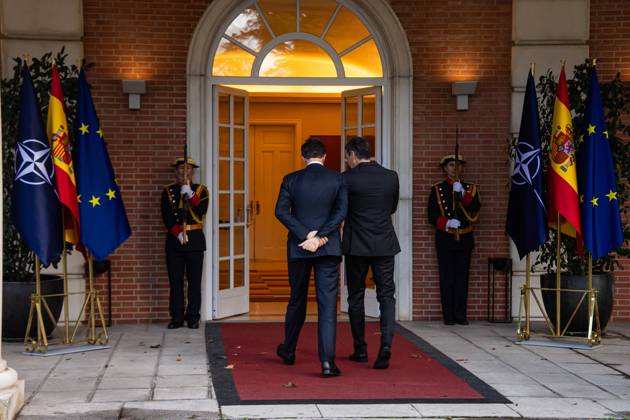 Spanish Prime Minister Pedro Sanchez Meets With NATO Secretary General Mark Rutte The President of the Government of Spain, Pedro Sanchez, holds a meeting with the Secretary General of NATO, Mark Rutte, at the Palacio de la Moncloa in Madrid, Spain, on January 27, 2025. Madrid Spain Spain  Copyright: xFrancescoxMilitelloxMirtox originalFilename: militellomirto-spanishp250127_npMW1