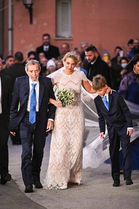 Prince Nikolaos Of Greece And Chryssi Vardinogianni Wedding In Athens Chrysi Vardinogiannis arrives with her father, Georgios Vardinogiannis, at her wedding with Prince Nikolaos of Greece in St. Nicholas Ragavas, in Athens, Greece, on February 7, 2025. (Faces of kids are pixelated at the request of the Royal Family) Athens Greece  Copyright: xStefanosxKyriazisx originalFilename: kyriazis-princeni250207_npiwe.jpg