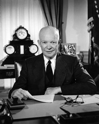 February 29, 1956, Washington, Dc, USA: U.S. President Dwight D. Eisenhower seated at his desk, White House, Washington, D.C., USA, U.S. National Park Service, February 29, 1956 Washington USA - ZUMAg145 19560229_aza_g145_001 Copyright: xJTxVintagex