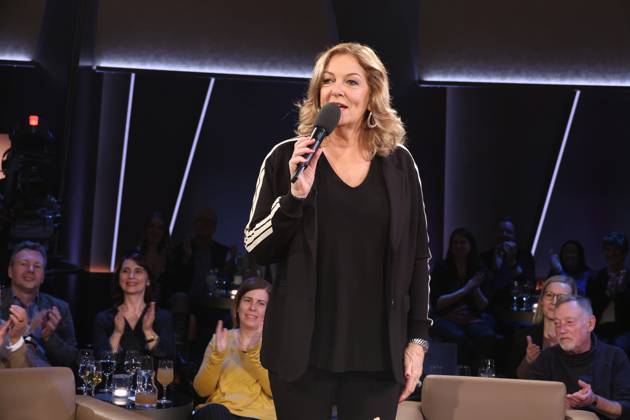 Bettina Tietjen hosts the NDR Talk Show, photo session on 7 3 2025 before the broadcast on the 3 program of NDR television, Hamburg Lokstedt television studio