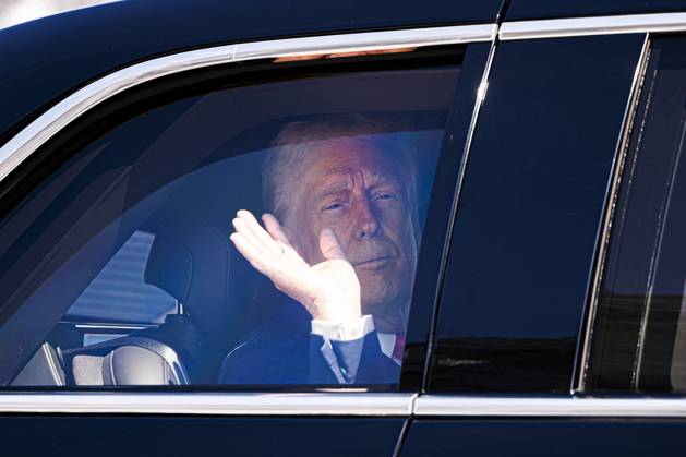 United States President Donald J Trump departs a reception with Micheal Martin, Taoiseach of Ireland, outside the Capitol Building in Washington in Washington DC, on Wednesday, March 12, 2025 Credit: Aaron Schwartz CNP Washington District of Columbia United States of America EDITORIAL USE ONLY Copyright: xx ASCH49651 AaronxSchwartzx-xCNPx cnpphotos314370