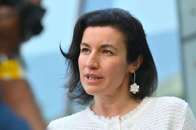 Dorothee BAER Federal Minister for Research and Space, single image, cropped single motif, portrait, portrait announcement of the CSU ministers of the federal government press conference following the board meeting of the CSU presidium at the CSU state leadership in Munich on 28 04 2025