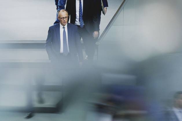 Friedrich Merz CDU , Federal Chancellor, taken during the session of the German Bundestag in Berlin, 14 05 2025 Berlin Germany Copyright: xFlorianxGaertnerx